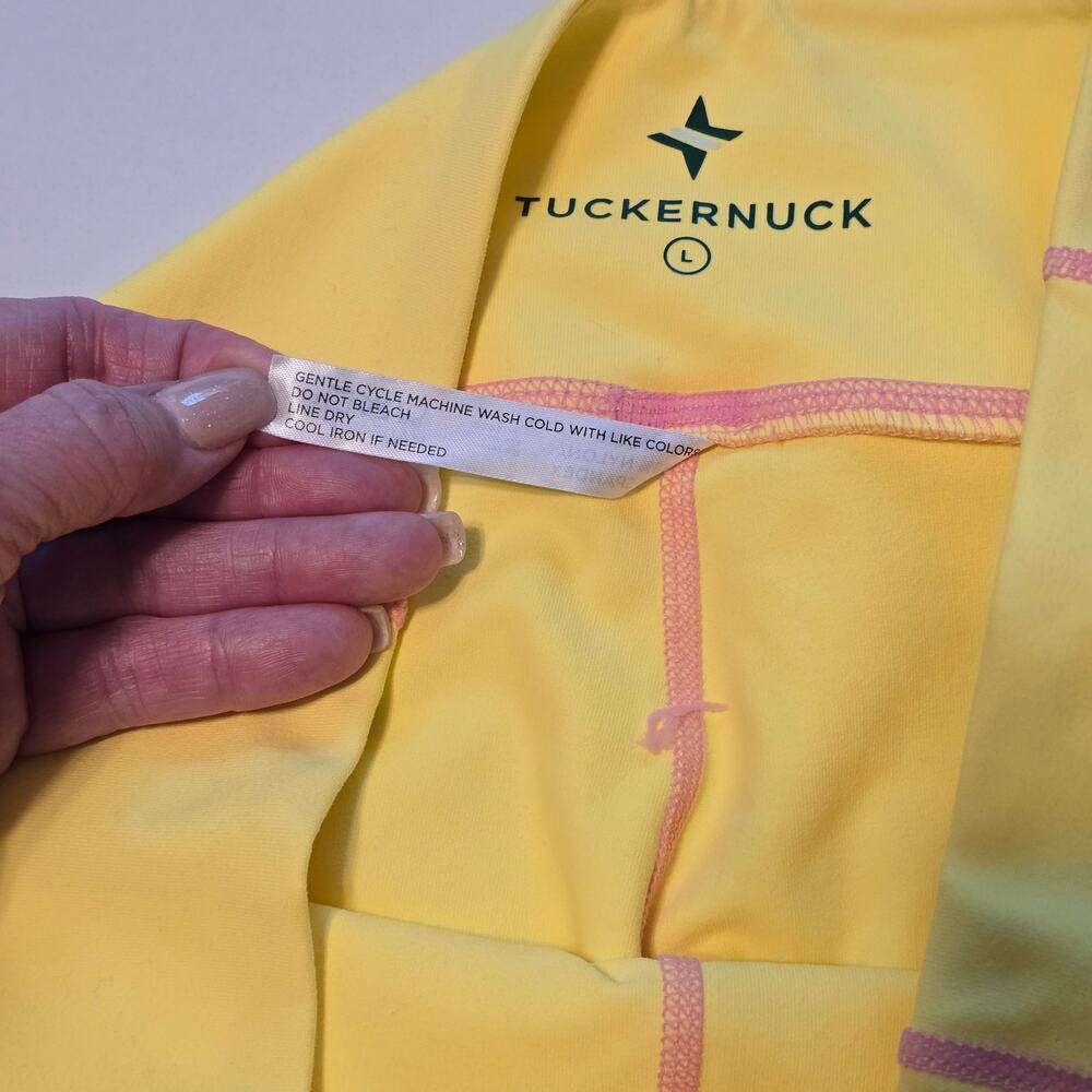 Tuckernuck Tnuck Sport Bike Shorts Womens Size Large Yellow Athletic NWT - Picture 4 of 11